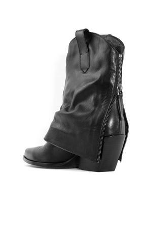 Black leather ankle boot ELENA IACHI | E3891NERO